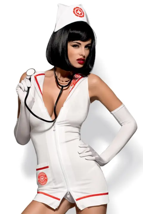 Obsessive emergency dress with stethoscope