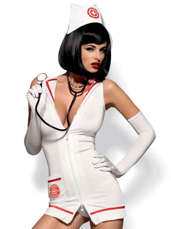 Obsessive emergency dress with stethoscope