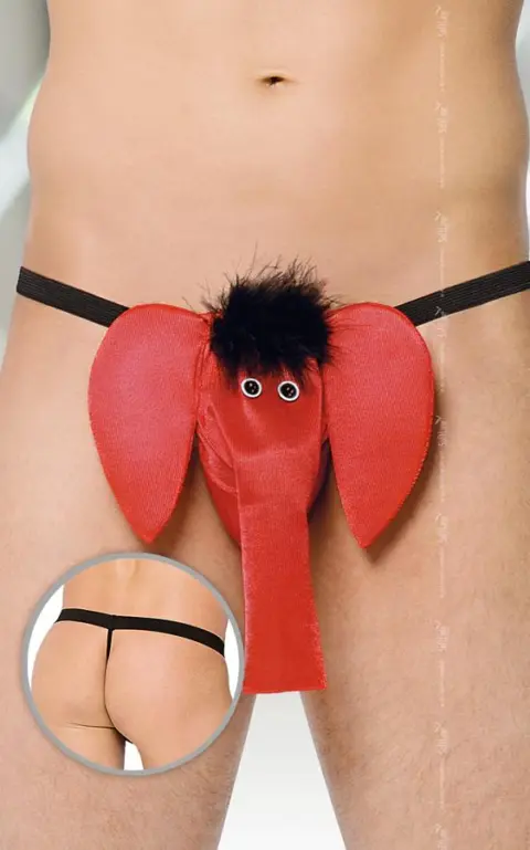 4416 perizoma spiritoso da uomo elefante rosso