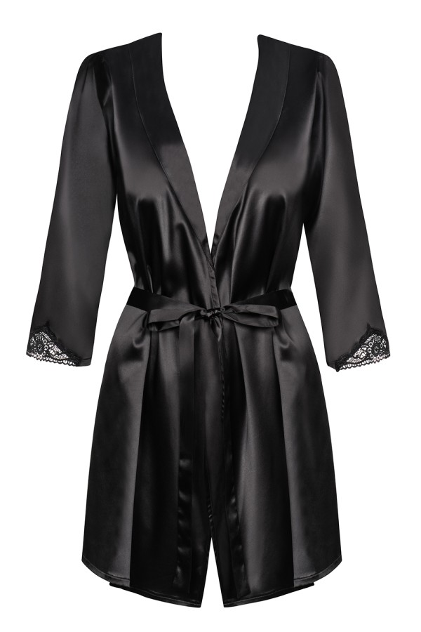 Obsessive satinia robe black 1