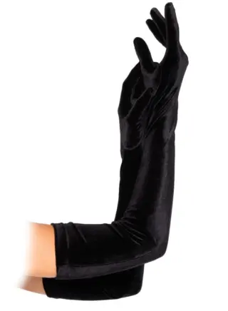 Leg Avenue Lingerie: guanti lunghi in velluto nero