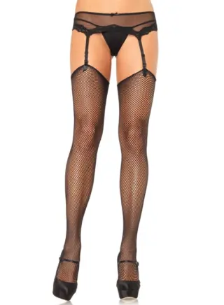 Leg Avenue Lingerie: calze da reggicalze a rete piccola