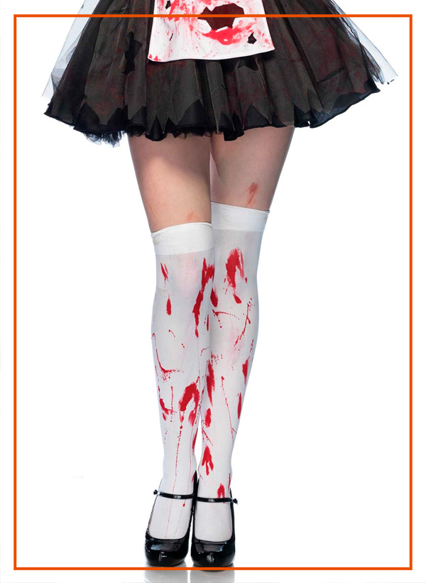 Calze Halloween macchie sangue lingerie torino leg avenue