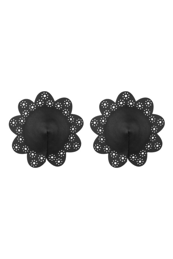 Obsessive Lingerie: A770 sexy copricapezzoli neri a forma di fiore