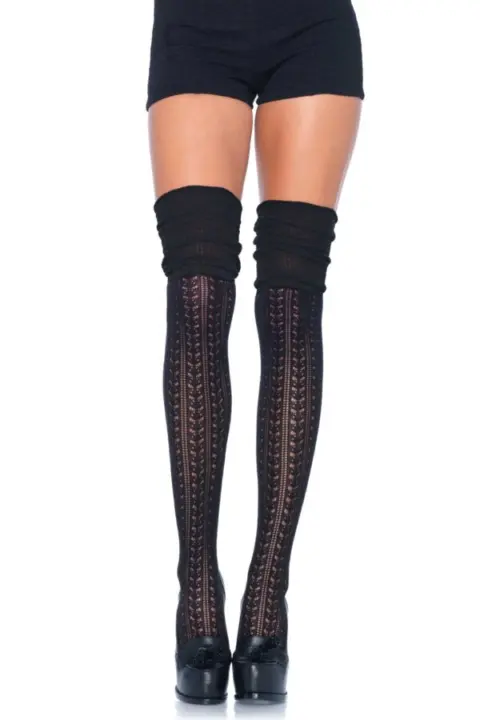 Leg Avenue: calze parigine con motivo Pointelle