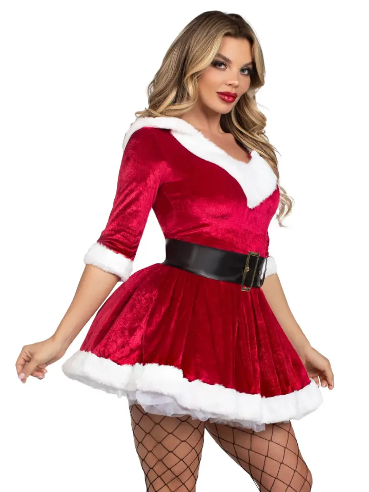 Leg Avenue: vestito natalizio Mrs Claus con cappuccio e cintura – foto 3