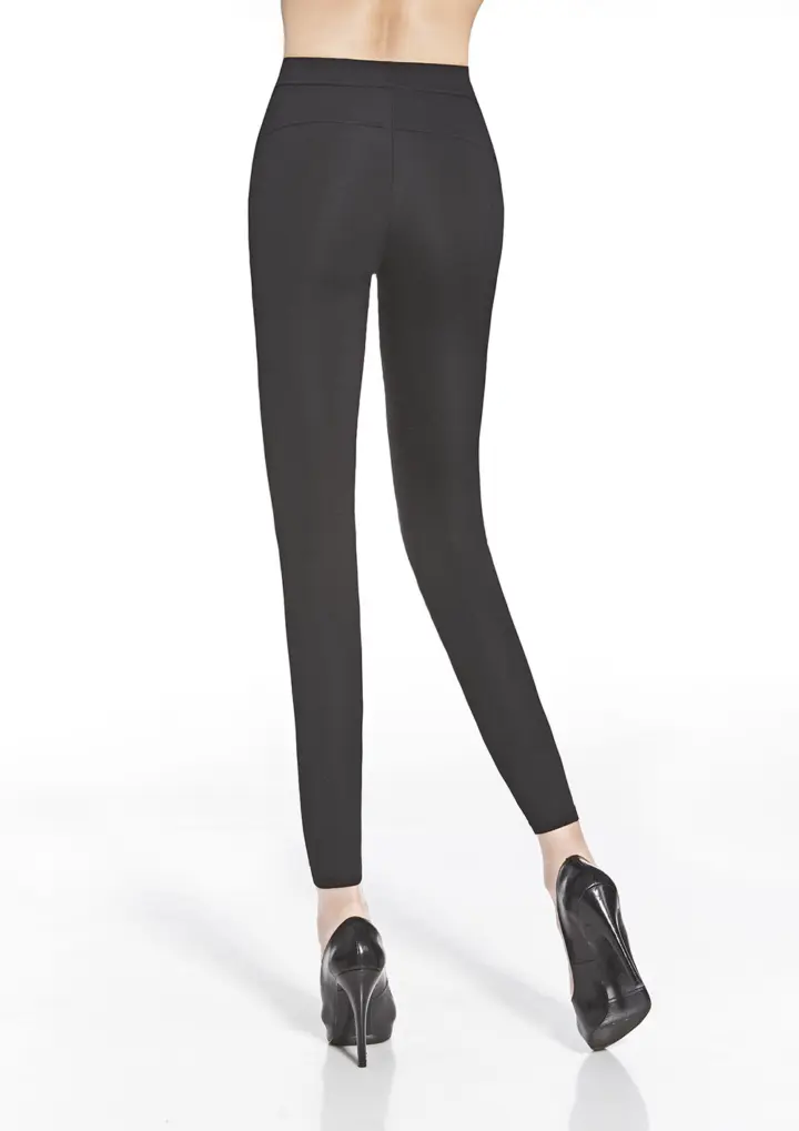 Bas Bleu: Leggings Plus Soft in maglia ed ecopelle Adele – foto 3