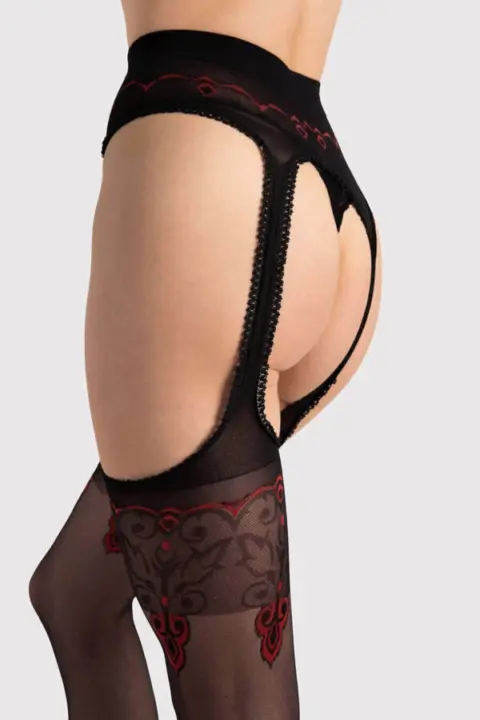 Fiore: Collant effetto reggicalze 20 den Amour Rouge