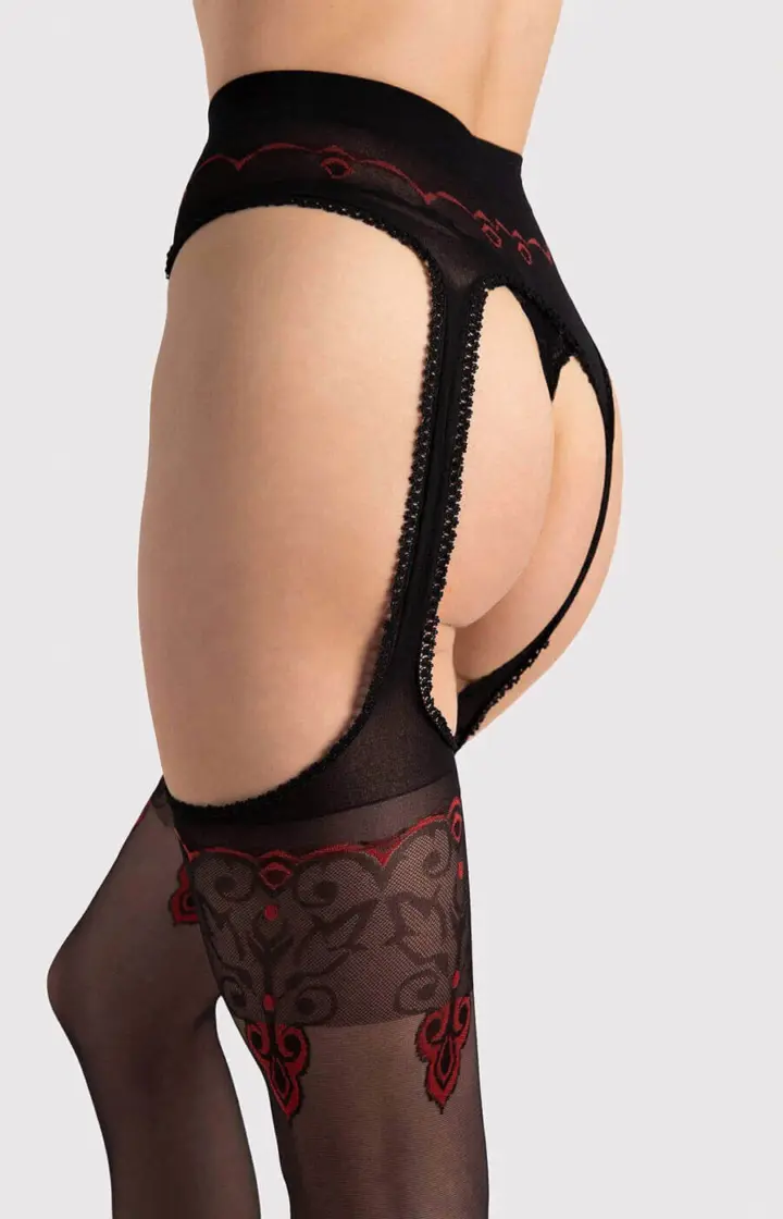 Fiore: Collant effetto reggicalze 20 den Amour Rouge