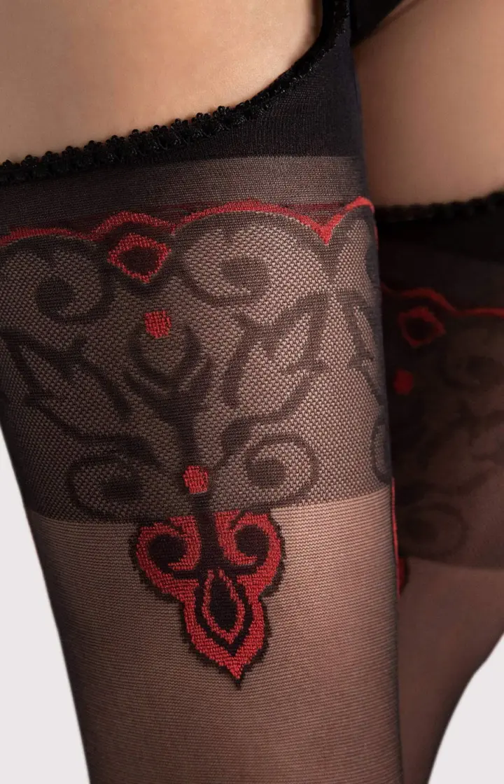 Fiore: Collant effetto reggicalze 20 den Amour Rouge – foto 2