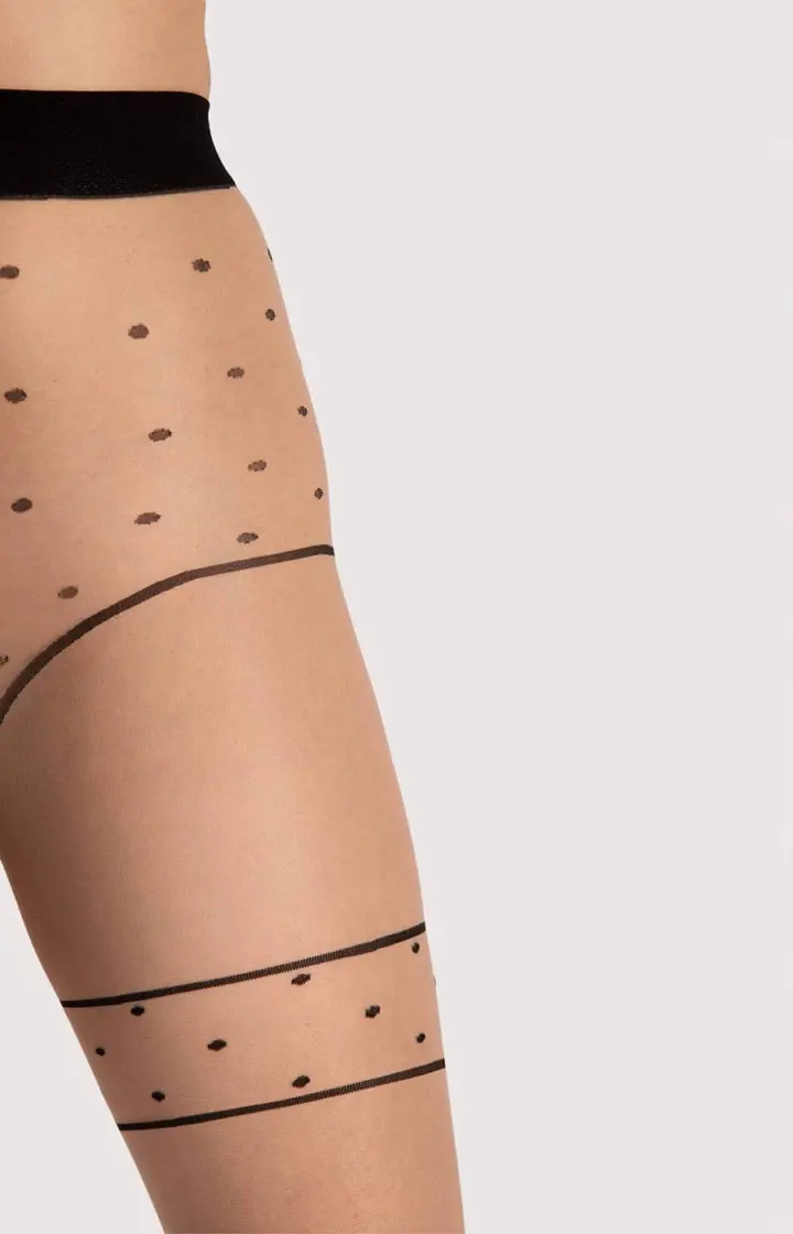 Fiore: Collant 20 denari aperti nude con pois Starlight – foto 2