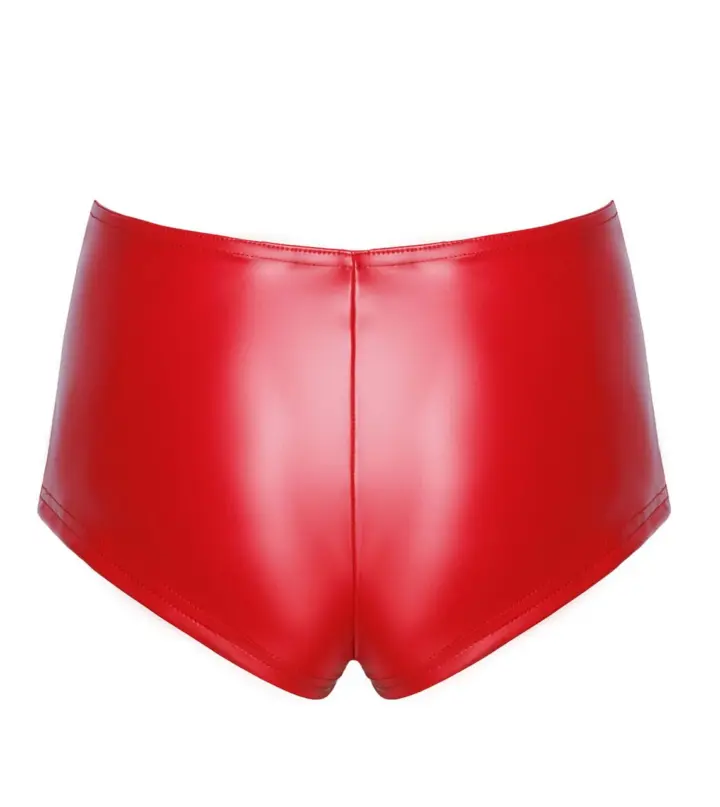 Shorts Rossi Mysteria wetlook elasticizzato Noir Handmade – foto 6