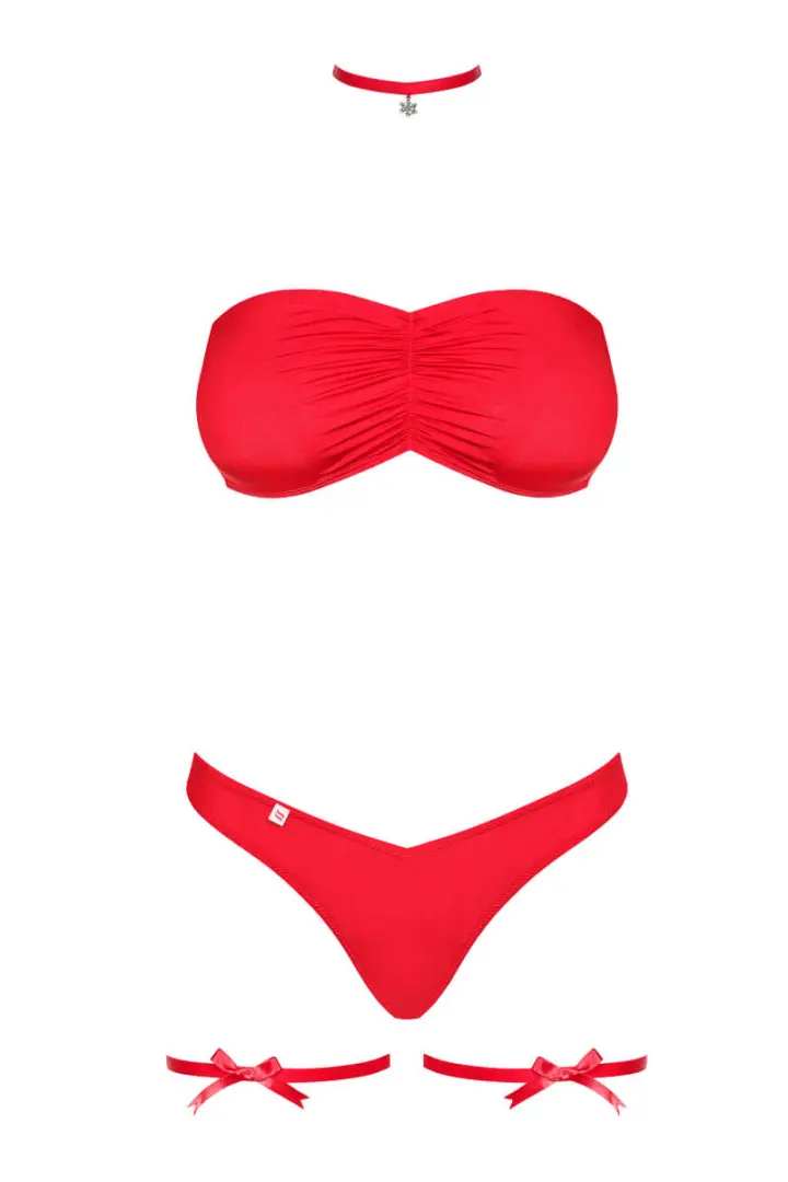 Sexy completino Natalizio con accessori Kissmas Obsessive Lingerie – foto 2