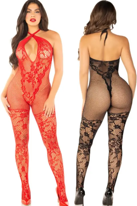 Leg Avenue: Bodystocking con audace scollo a goccia