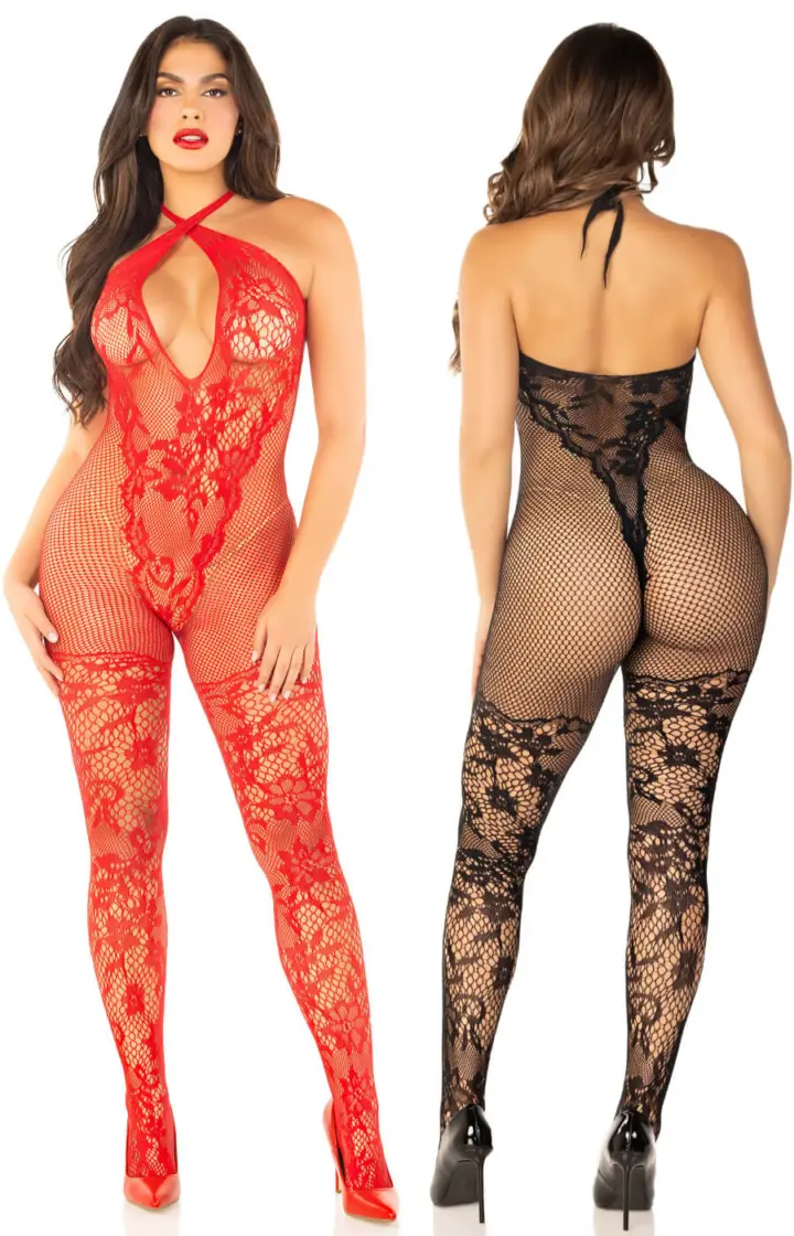 Leg Avenue: Bodystocking con audace scollo a goccia
