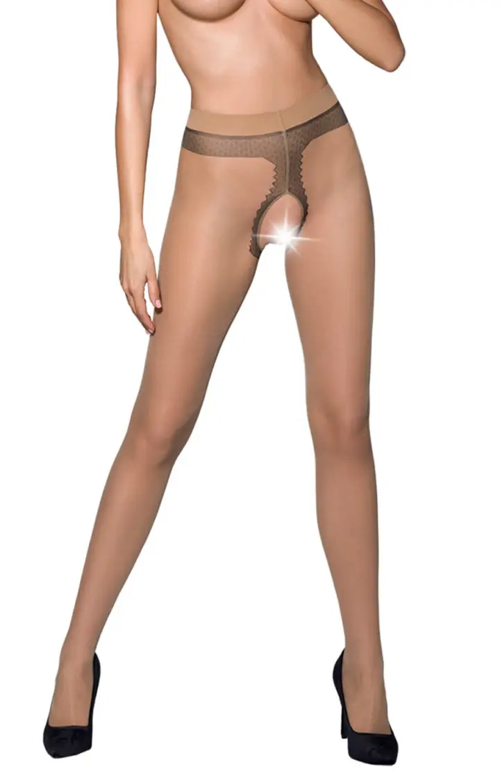 Sensuali Collant aperti con riga e scritta "Passion" – foto 2
