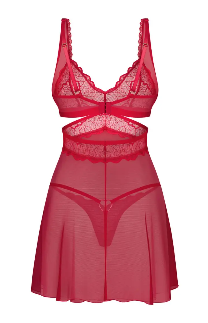 Obsessive: Cupide Desir babydoll rosso con perizoma – foto 5