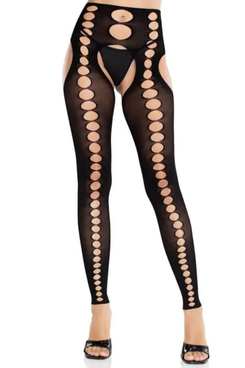 Leg Avenue: collant traforati footless in due colori