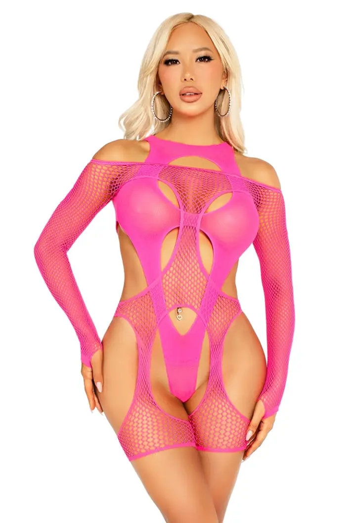 Leg Avenue: harness a rete con body in due colori – foto 6