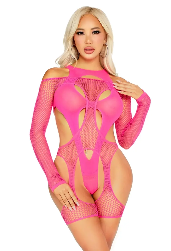 Leg Avenue: harness a rete con body in due colori – foto 8
