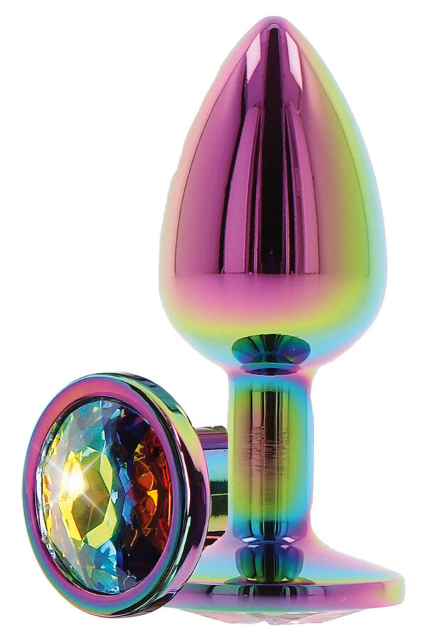 Twilight Booty Jewel – Plug in Alluminio con Gemma Arcobaleno L