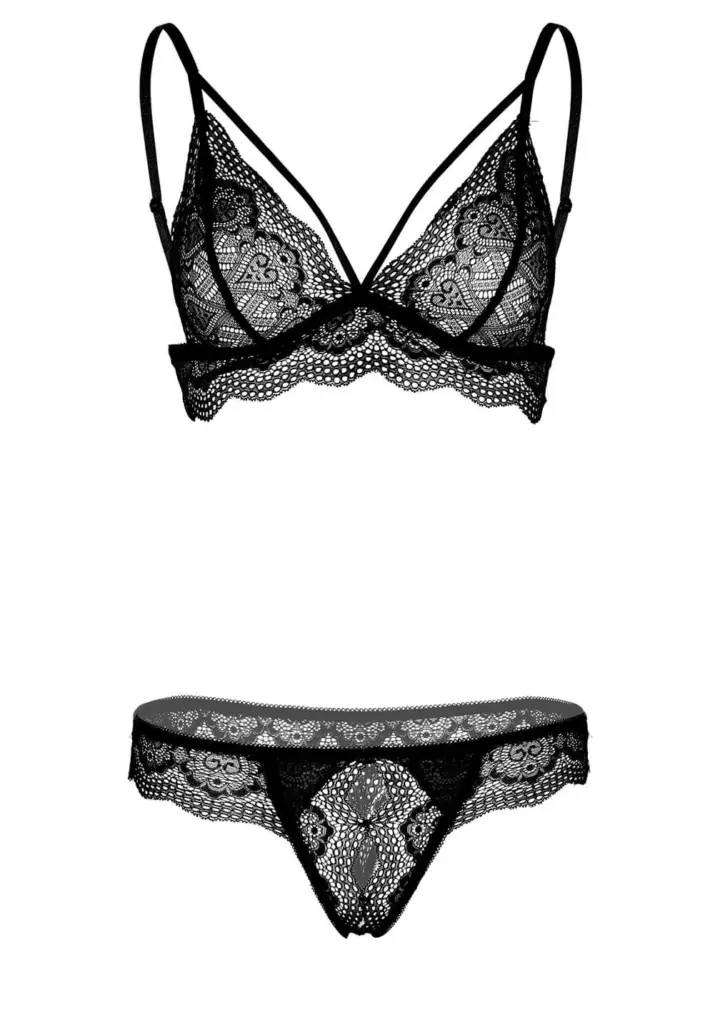Completo pizzo con reggiseno e brasiliana aperta – foto 3