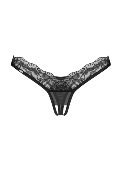 Obsessive: Arrowel Black perizoma in pizzo aperto