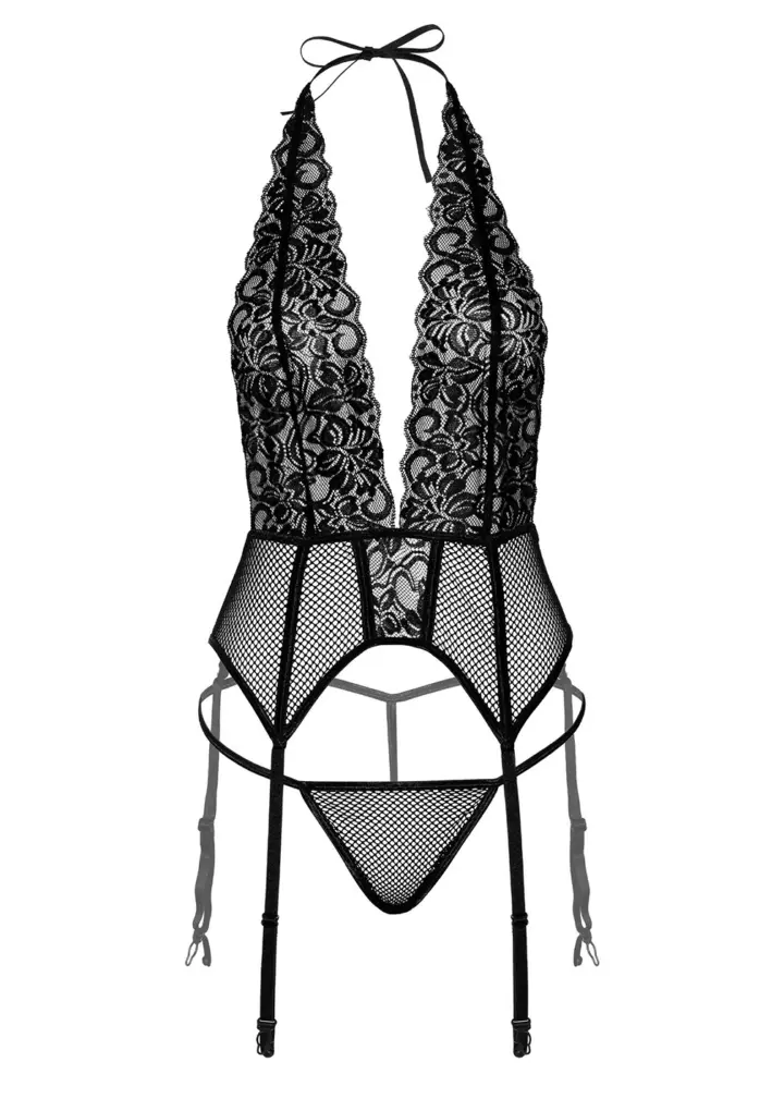 Guepière con pizzo e rete effetto stringivita – foto 3