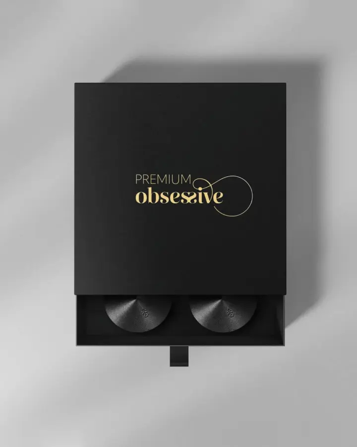 Copricapezzoli in pelle nera – Sublimie by Obsessive – foto 2