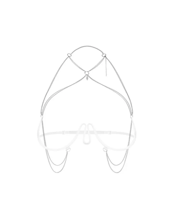 Harness bianco con catene Lustique – Obsessive premium – foto 2