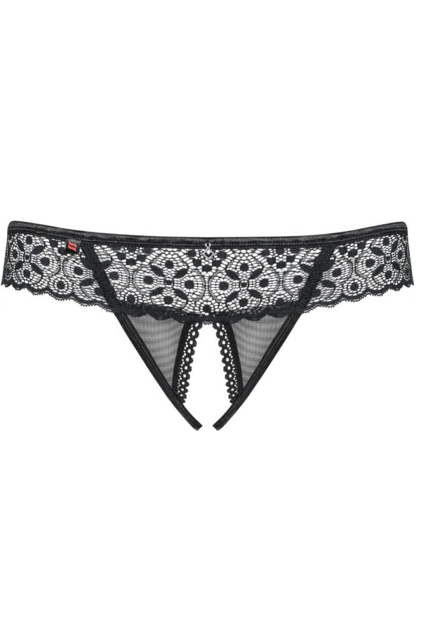 Perizoma aperto Obsessive – pizzo geometrico e taglio hot