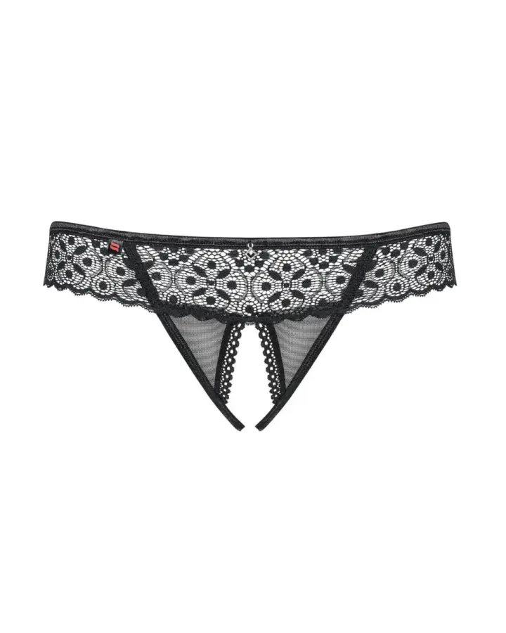 Perizoma aperto Obsessive – pizzo geometrico e taglio hot – foto 4