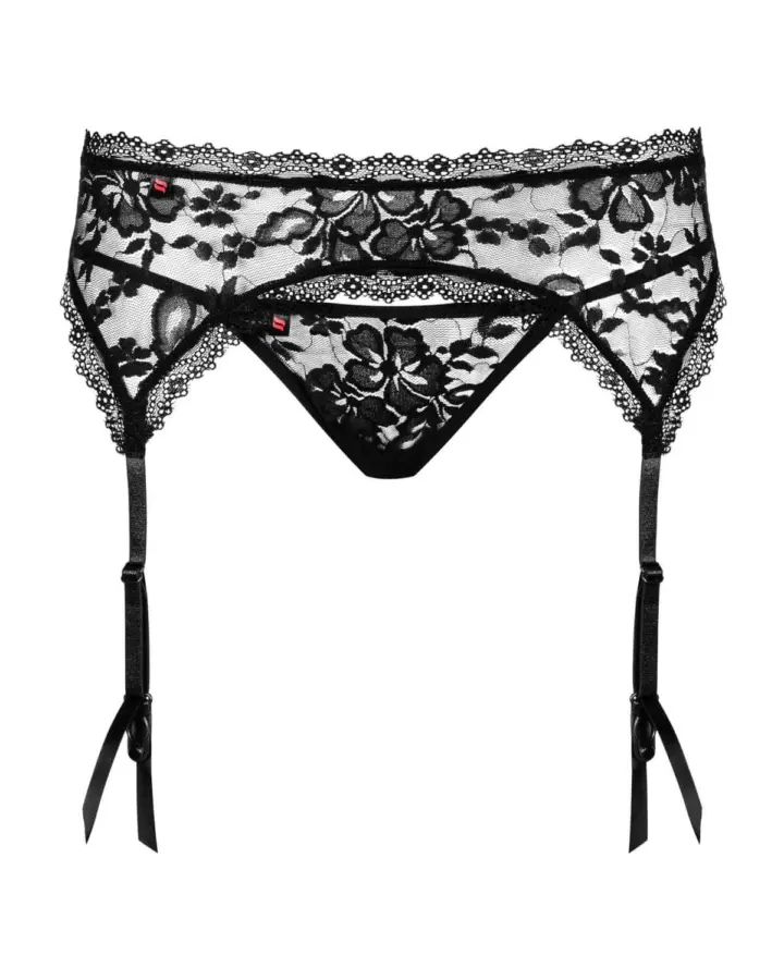 Reggicalze Catia Obsessive – pizzo floreale con perizoma – foto 4