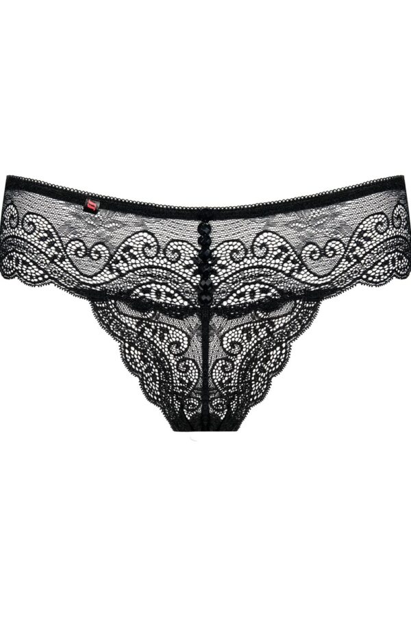 Perizoma Obsessive Miamor – pizzo nero con dettagli brillanti