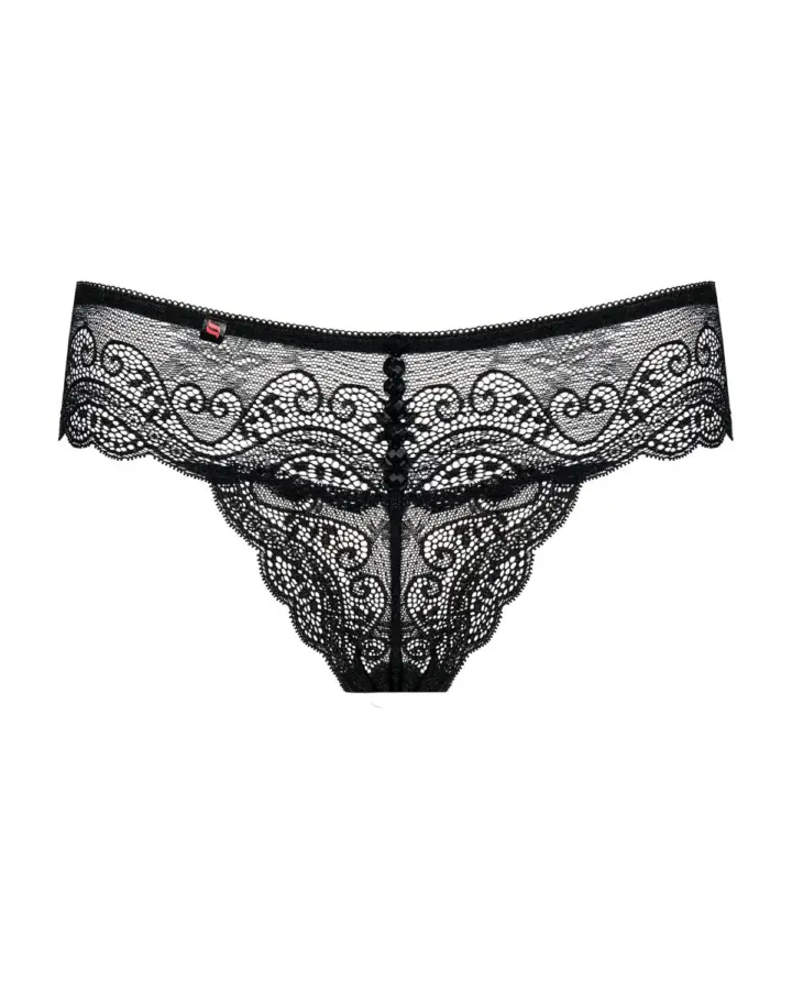 Perizoma Obsessive Miamor – pizzo nero con dettagli brillanti – foto 4