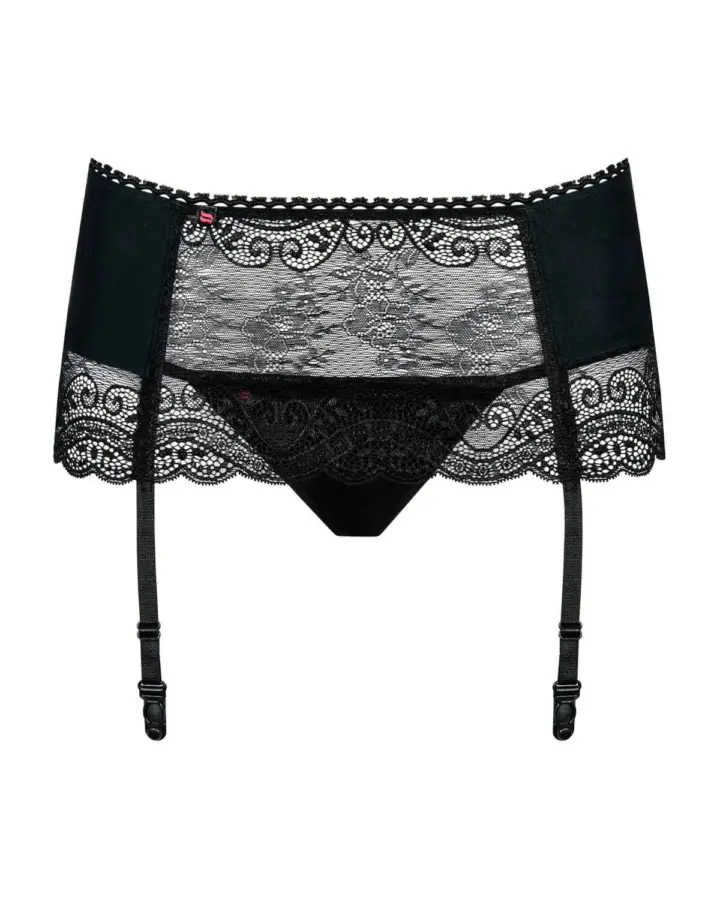 Reggicalze Obsessive Miamor – pizzo nero seducente – foto 4
