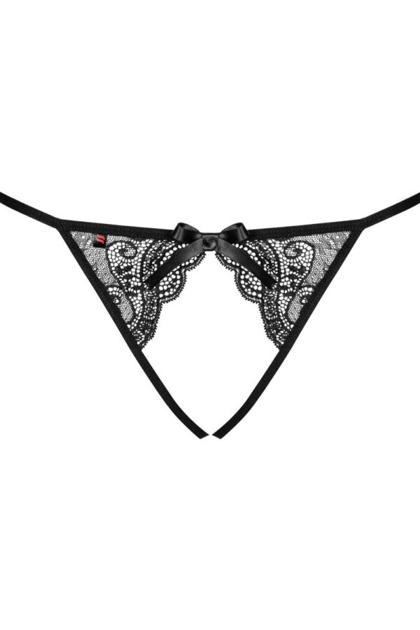 Mutandina aperta Obsessive Miamor – merletto e nastro satin