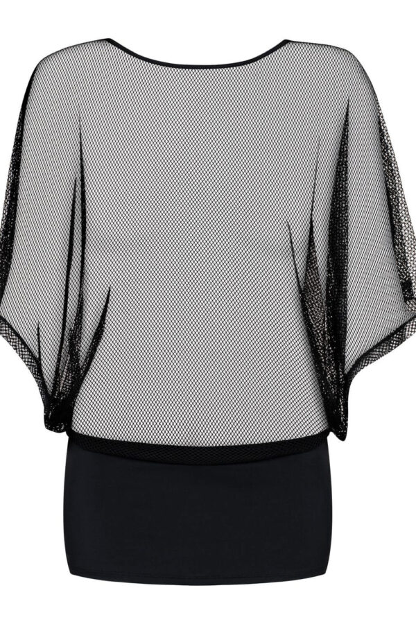 Mini abito Punker Obsessive – rete trasparente e stile audace