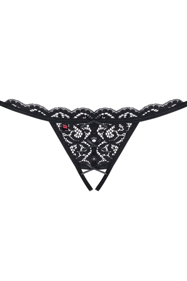 Tanga aperto in pizzo con fiocchi – Obsessive 831
