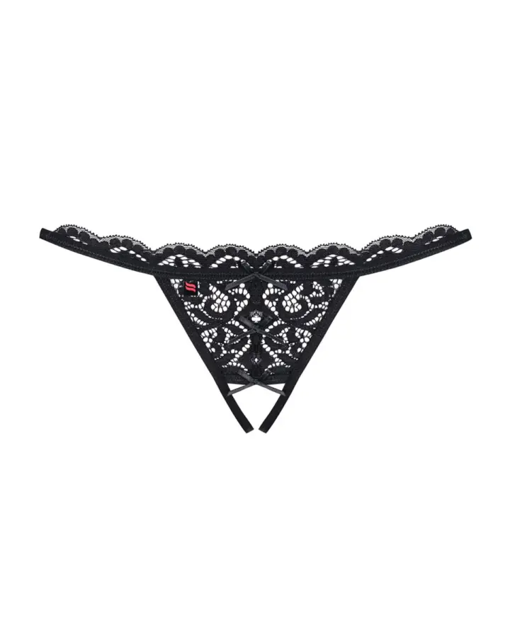 Tanga aperto in pizzo con fiocchi – Obsessive 831 – foto 2