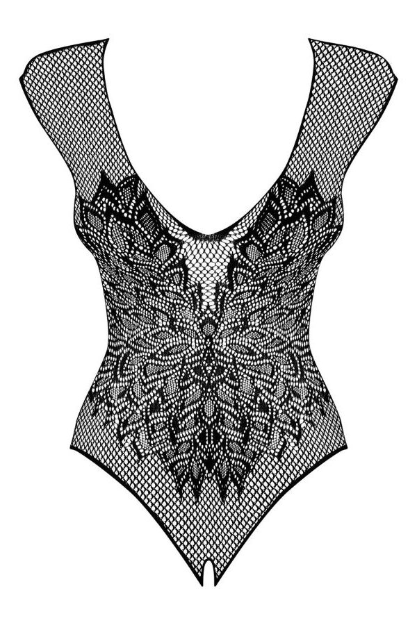 Body nero B112 Obsessive – schiena ad ali e taglio profondo