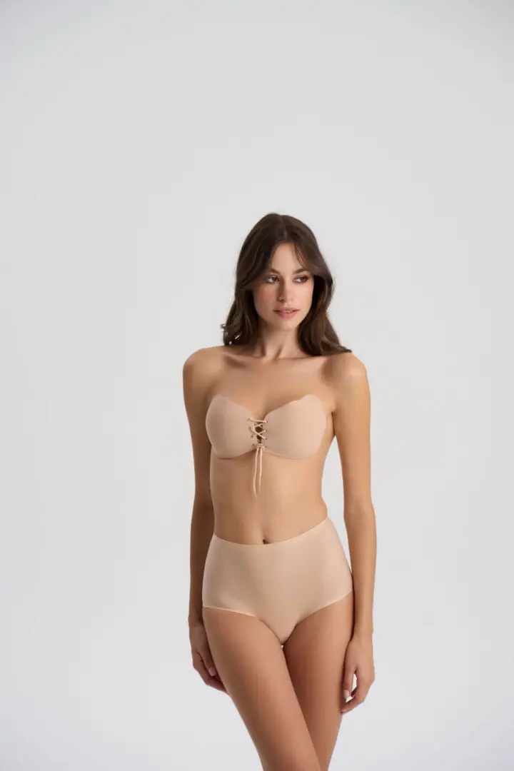 Reggiseno adesivo push-up con laccio – Nude Intimates – foto 4
