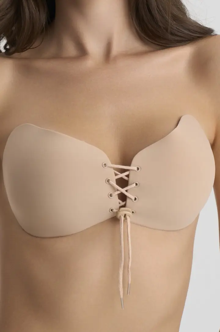 Reggiseno adesivo push-up con laccio – Nude Intimates – foto 2