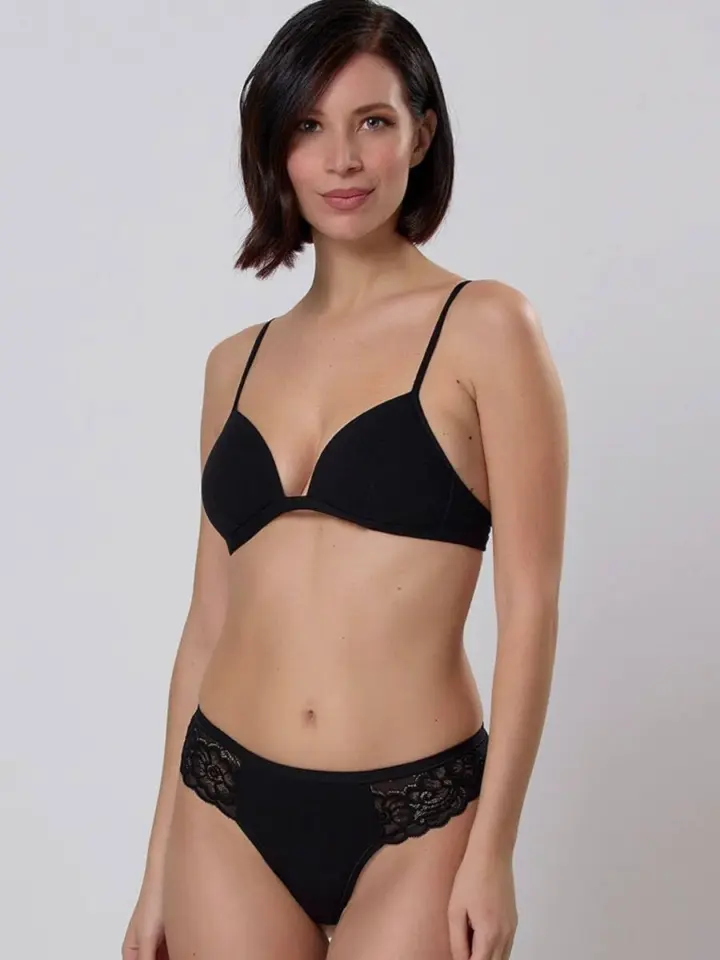 Brasiliana cotone modal con pizzo – Jadea 516 – foto 5