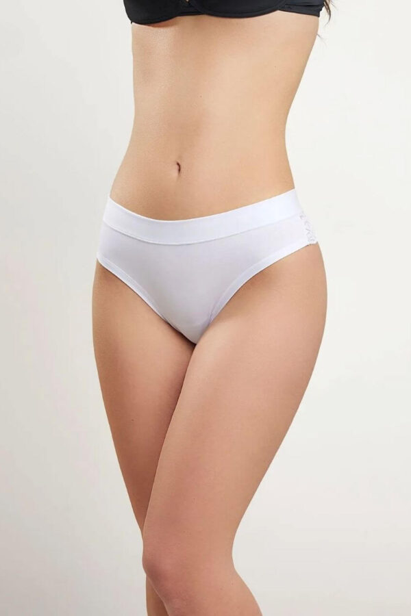 Panty string cotone e pizzo elasticizzato – Mansuè B260