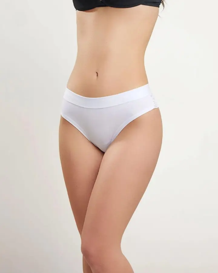 Panty string cotone e pizzo elasticizzato – Mansuè B260