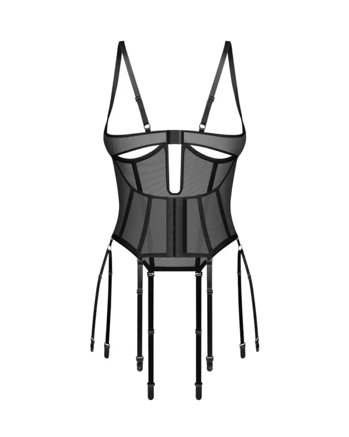 Corsetto aperto con reggicalze regolabili – Obsessive Euphori – foto 7