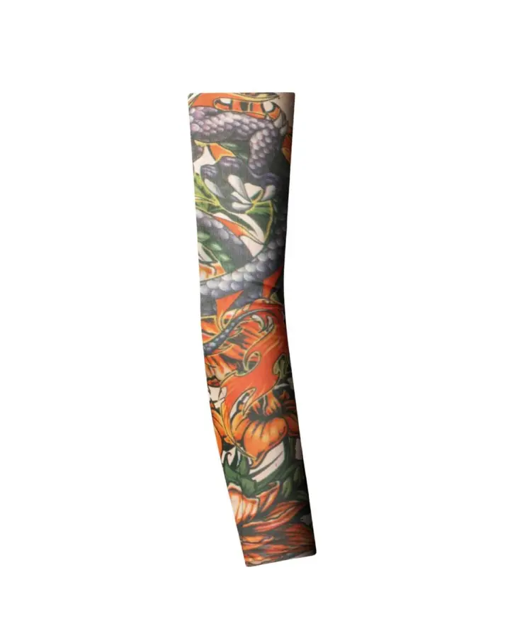 Manica effetto tatuaggio multicolore – Look audace e creativo – foto 2