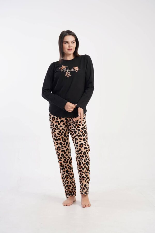 Pigiama donna leopardato in cotone 100%  – Vienetta Stylish