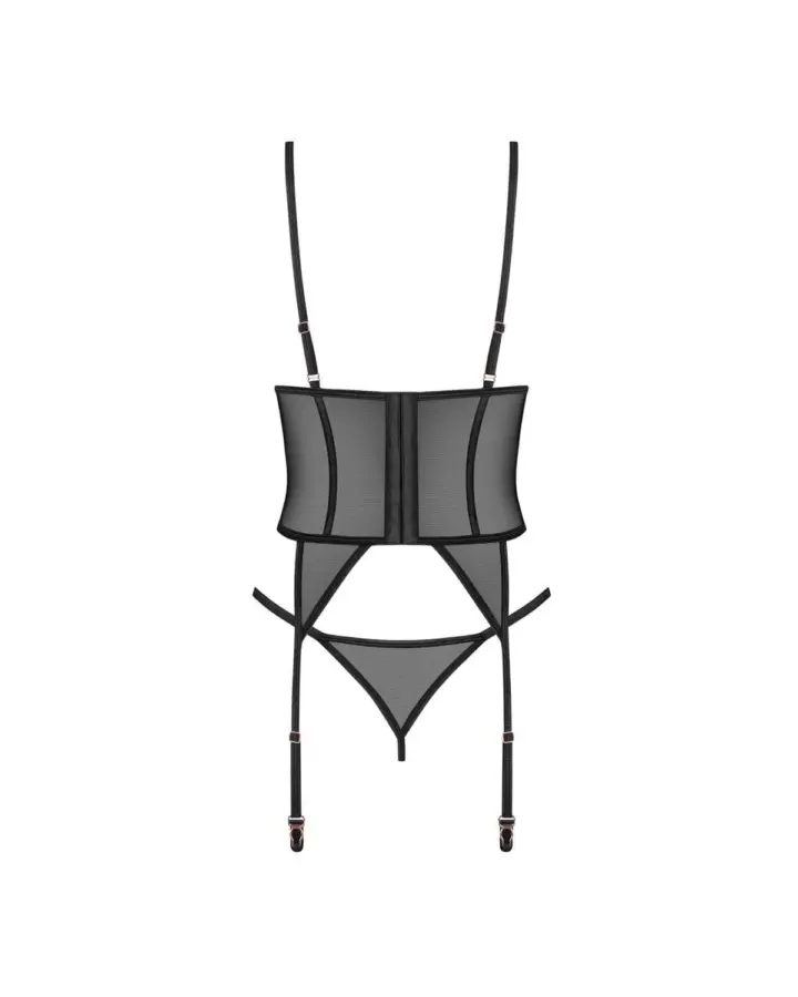 Corsetto nero trasparente con tanga – Obsessive Euridia – foto 4